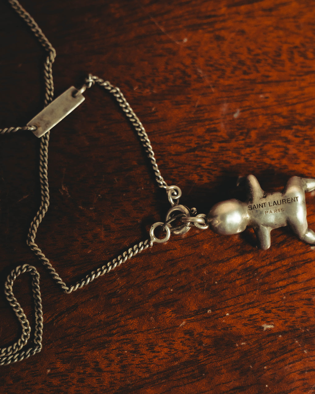 "Saint Laurent" 10's-20's Sculptural doll pendant necklace