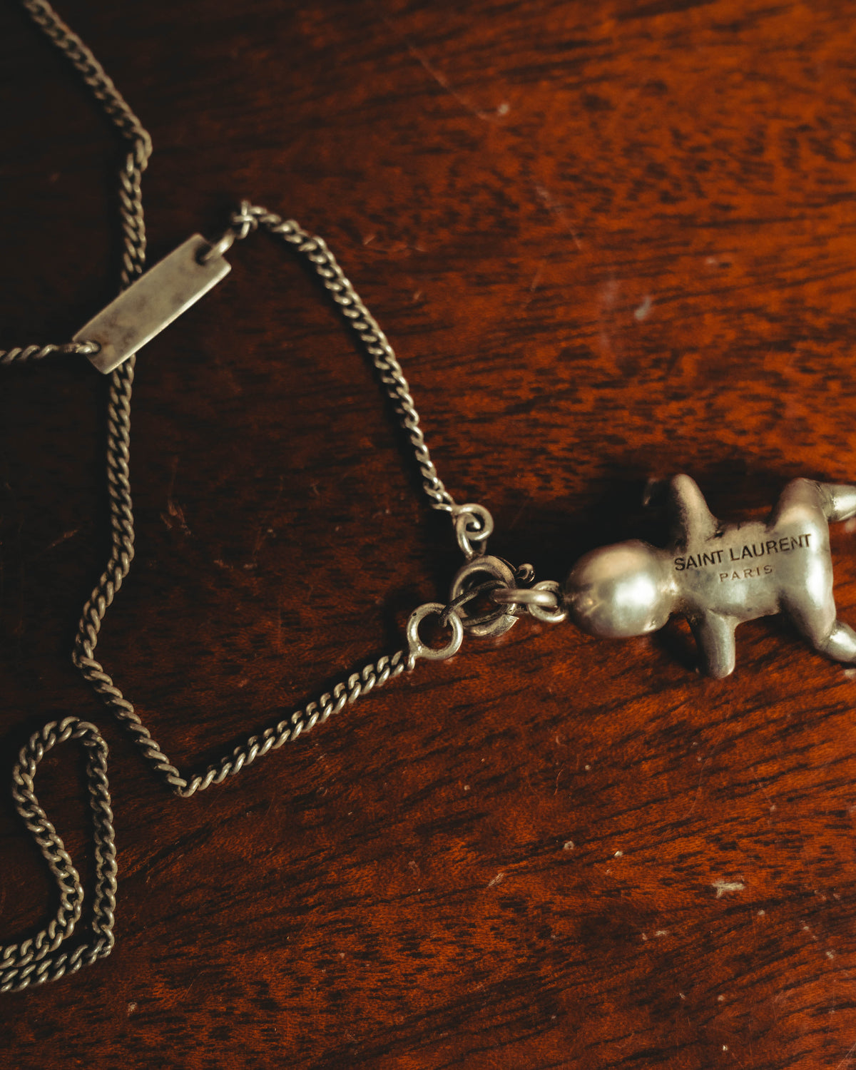 "Saint Laurent" 10's-20's Sculptural doll pendant necklace