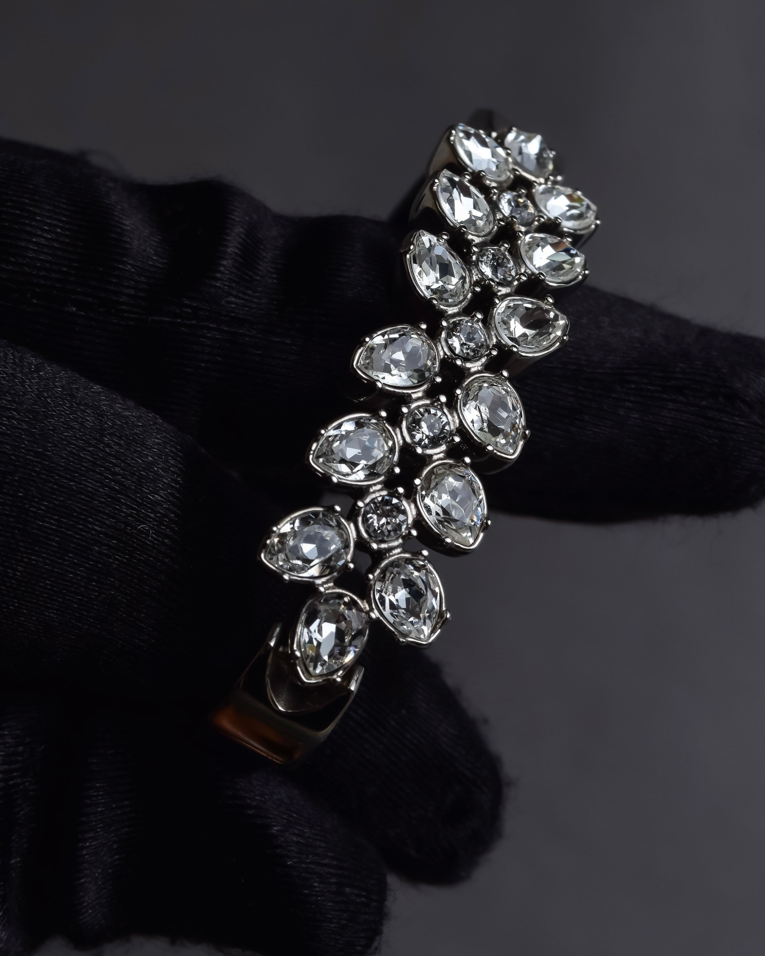 "PRADA" Petal motif crystal bracelet