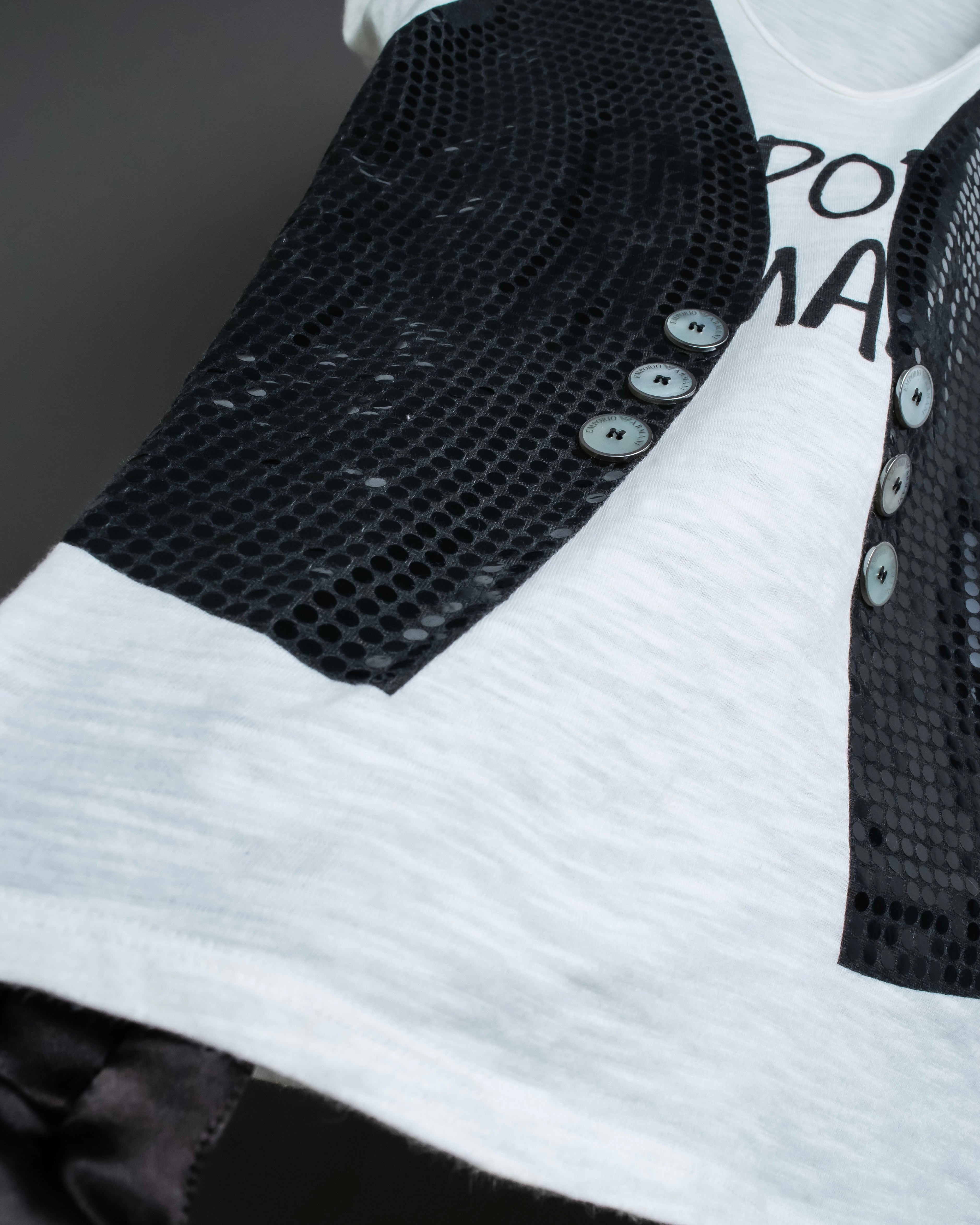 "Emporio Armani" Trompe l'oeil design T-shirt