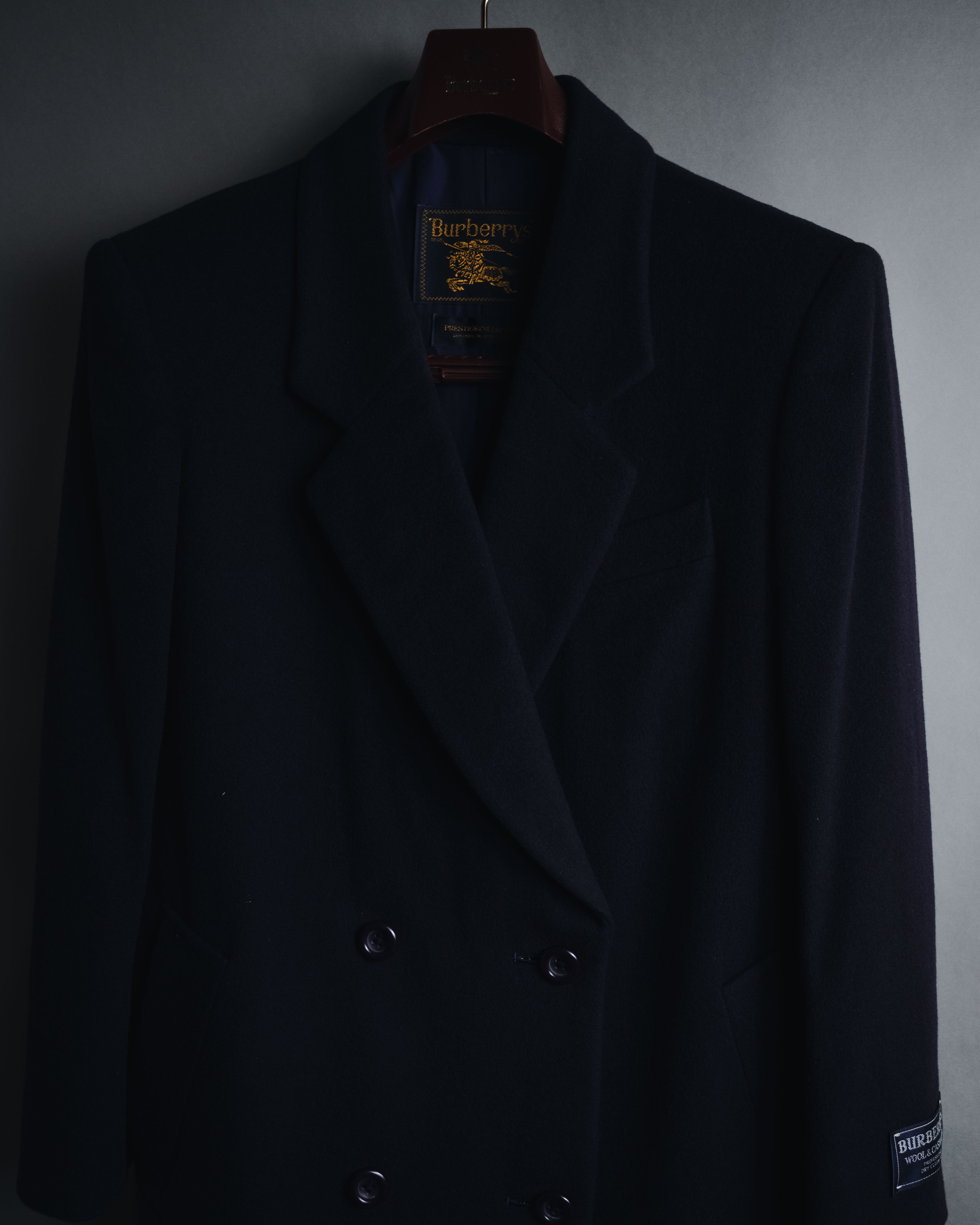 –SPECIAL– "BURBERRYS" Late 80’s-early 90’s wool and cashmere double-breasted chester coat