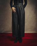 -SPECIAL- "Christian Dior" 00's Metallic silk blend fluid wide-leg trousers