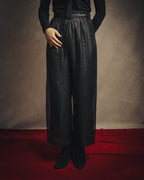 -SPECIAL- "Christian Dior" 00's Metallic silk blend fluid wide-leg trousers