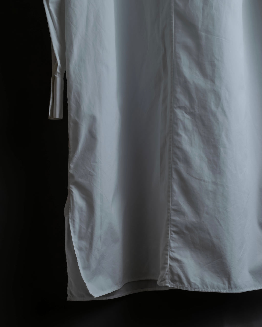 "MAISON MARGIELA" 18AW No-collar design Super long shirt