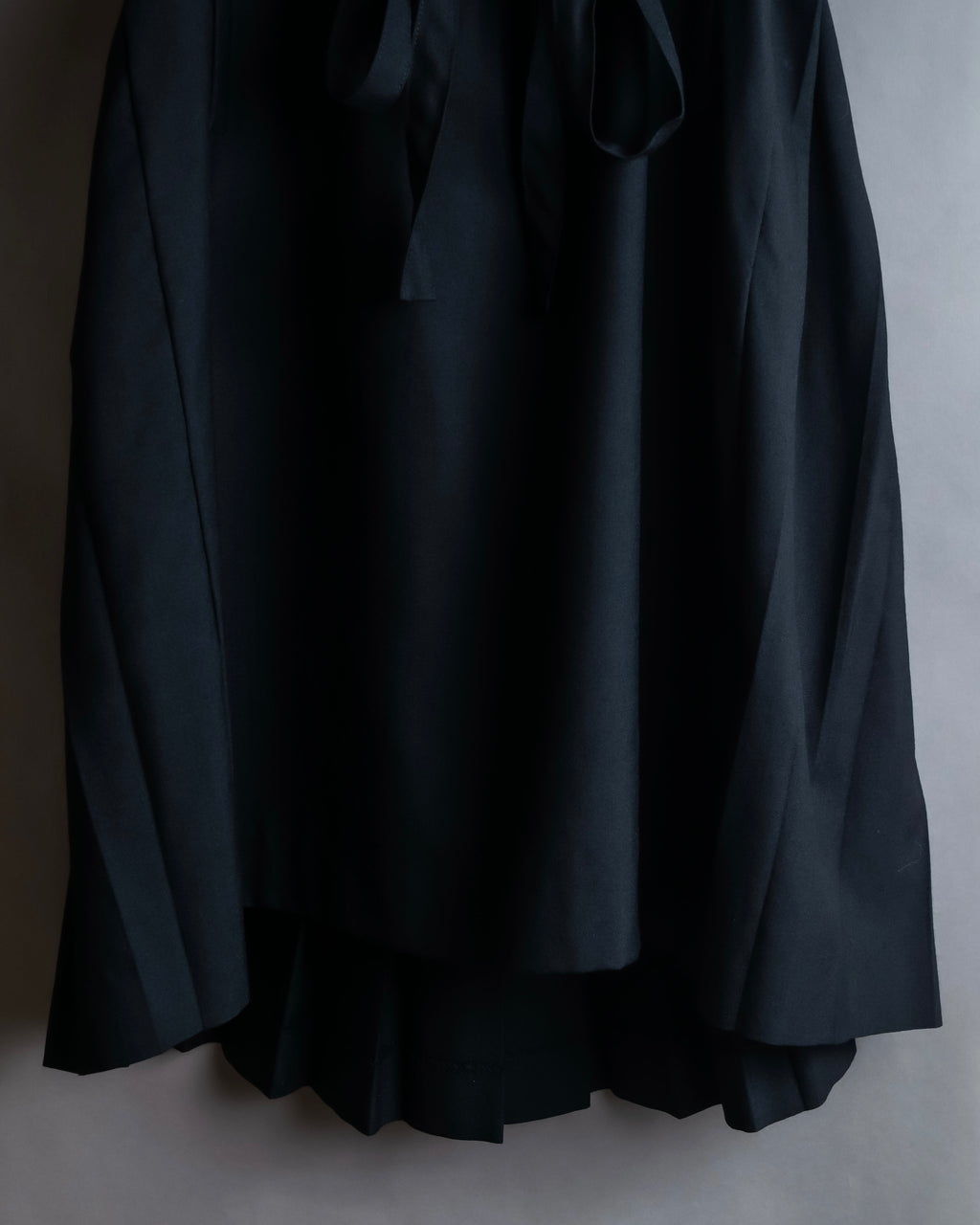 "JEAN PAUL GAULTIER" Ribbon belted design pleated flare skirt