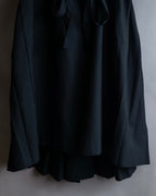 "JEAN PAUL GAULTIER" Ribbon belted design pleated flare skirt