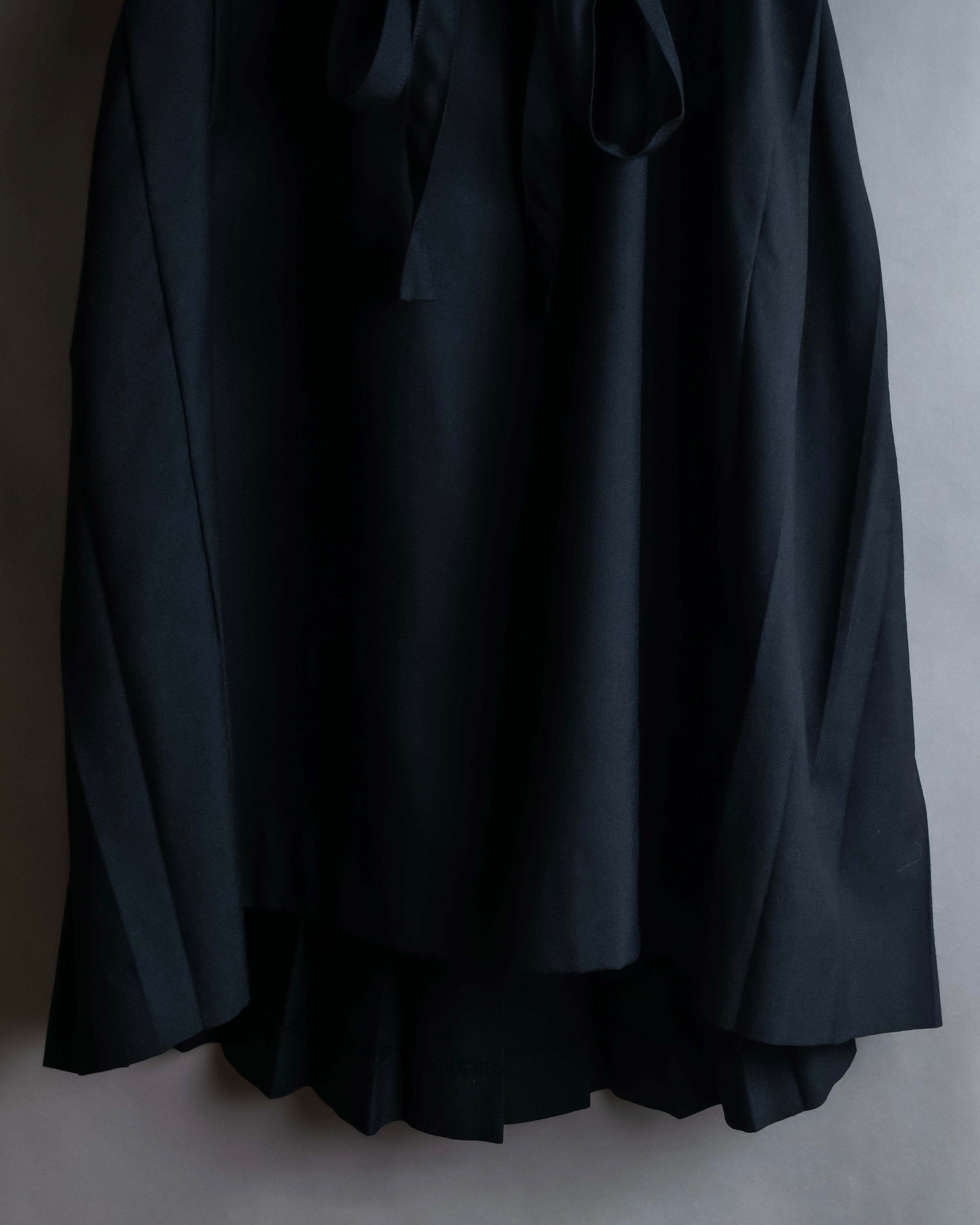 "JEAN PAUL GAULTIER" Ribbon belted design pleated flare skirt