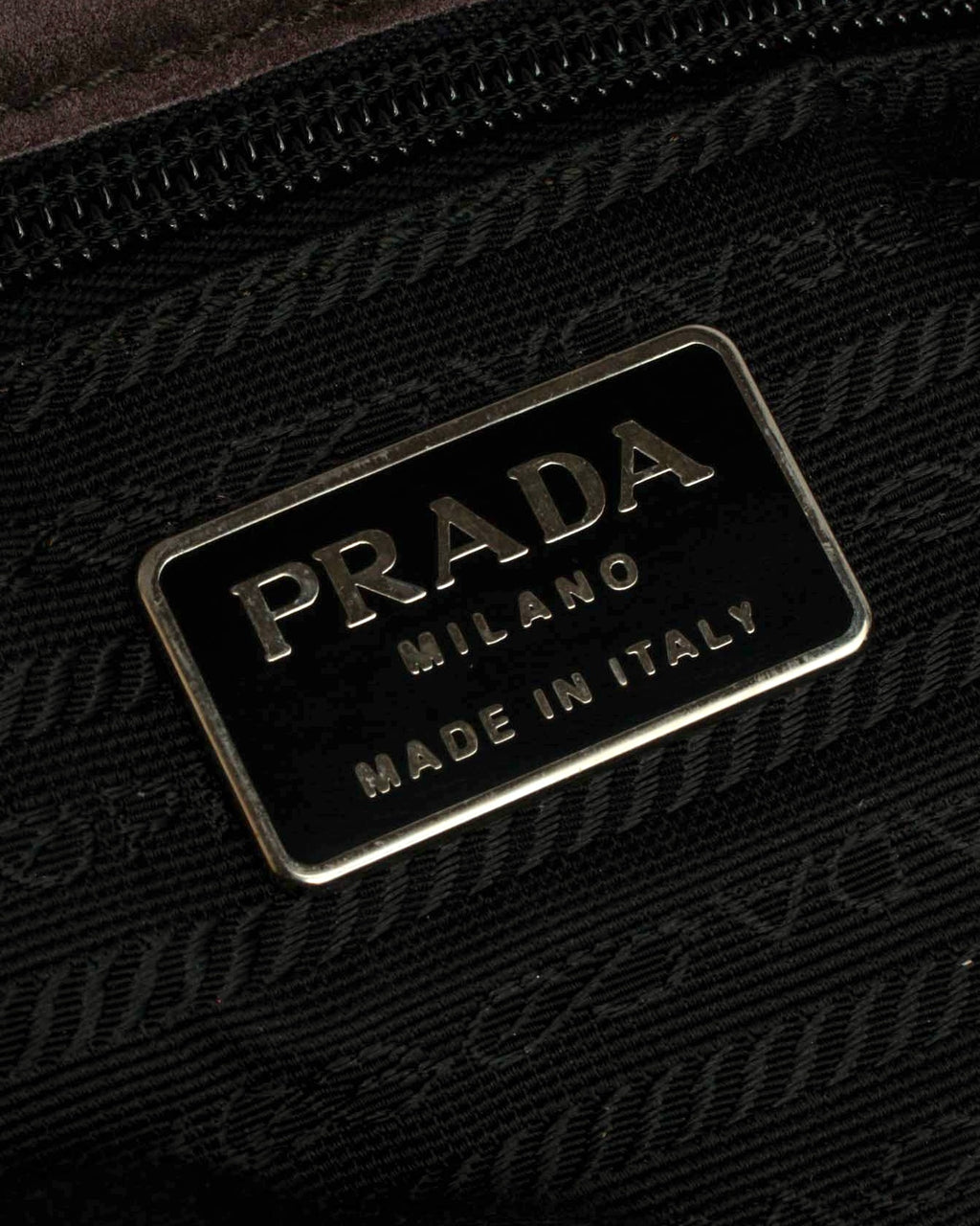 "PRADA" Leather loop strap design suede leather bag