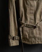 "BURBERRY" Selvedge denim trench detail jacket