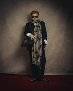 -SPECIAL- “GUCCI” 00’s-10’s Metallic printed sheer stole