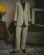 -SPECIAL- “HERMES” 80’s-90’s Herringbone linen suit set