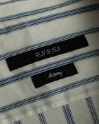 "GUCCI" Diamond jacquard striped shirt