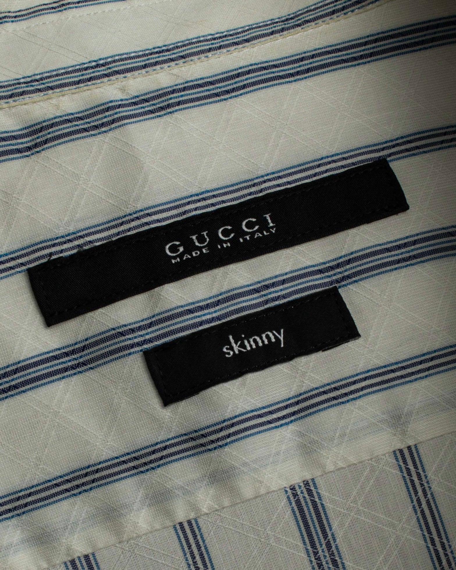"GUCCI" Diamond jacquard striped shirt