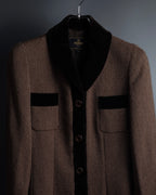 "FENDI" Velvet switching design herringbone set up