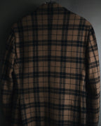 "LARDINI" Checked three-button soft-shoulder tailored jacket