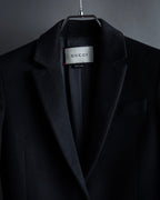 "GUCCI" Michele period linear silhouette wool chester coat
