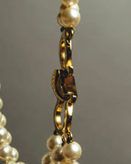 "Salvatore Ferragamo" 80's-90's Gancini three-strand pearl-style necklace