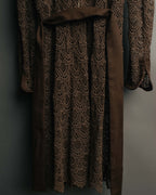 -SPECIAL- “VALENTINO ROMA” 1998-2008 Lace belted sheer coat dress