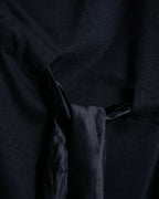 "Christian Dior" Satin ribbon waist detail hooded dress