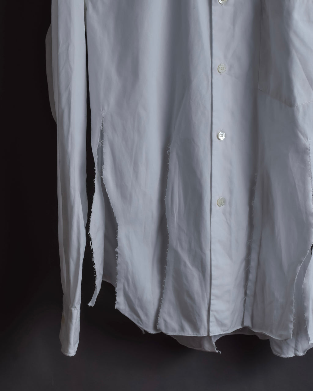 "COMME des GARCONS HOMME PLUS" 15SS Ripped cutting design cotton shirt