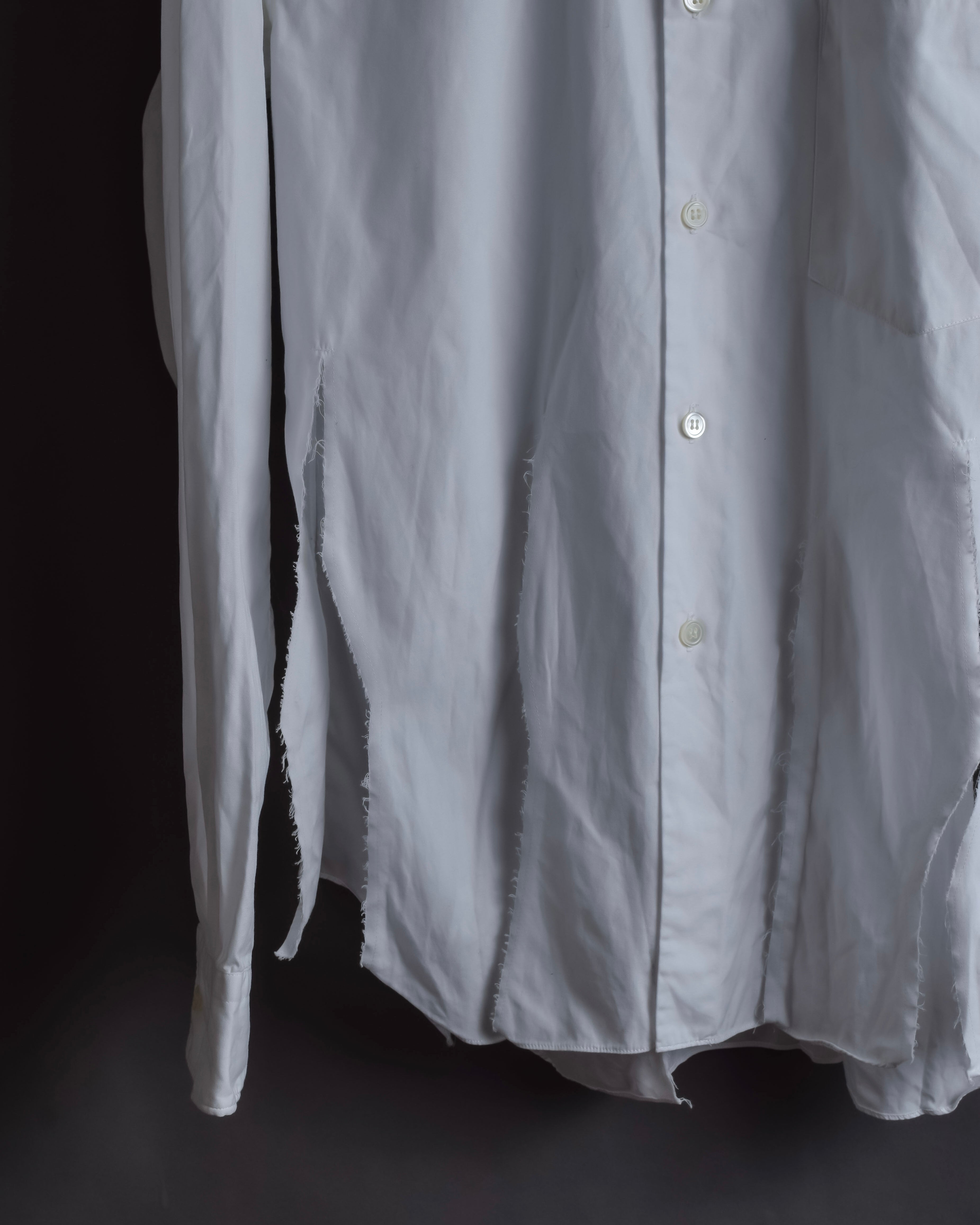 "COMME des GARCONS HOMME PLUS" 15SS Ripped cutting design cotton shirt