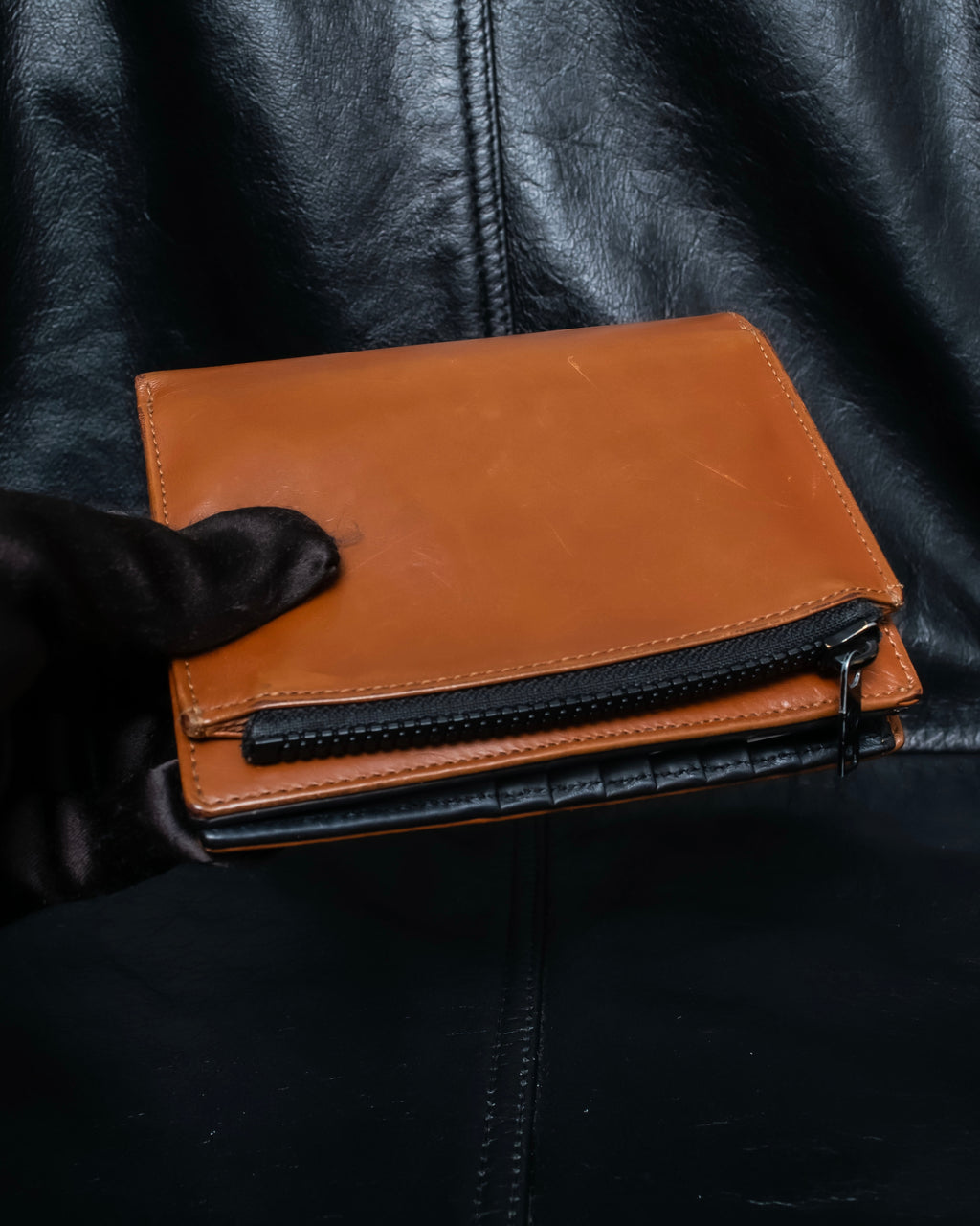 "Maison Margiela" Brown Leather Compact Wallet