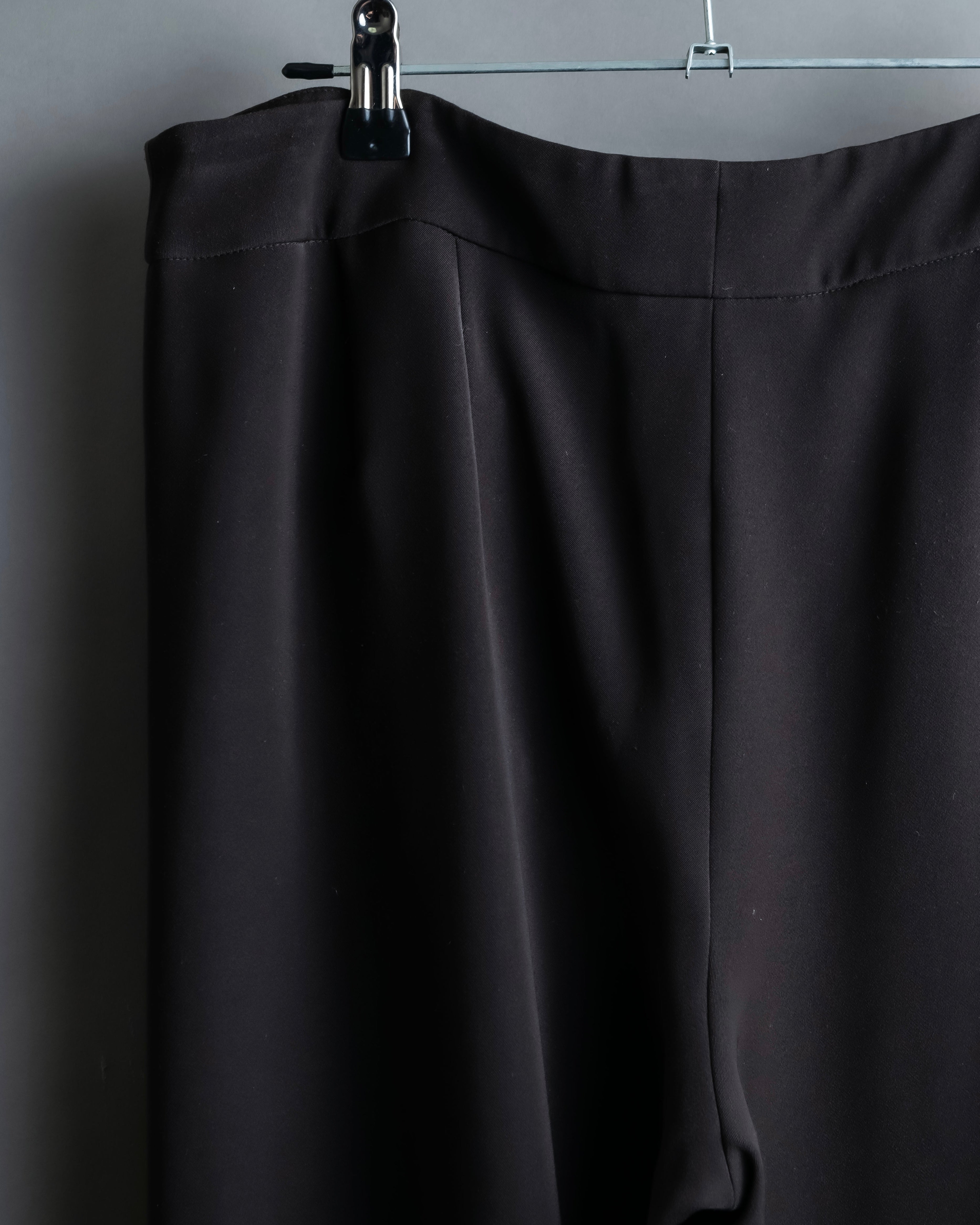 "GIORGIO ARMANI" Soft texture  brown wide slacks