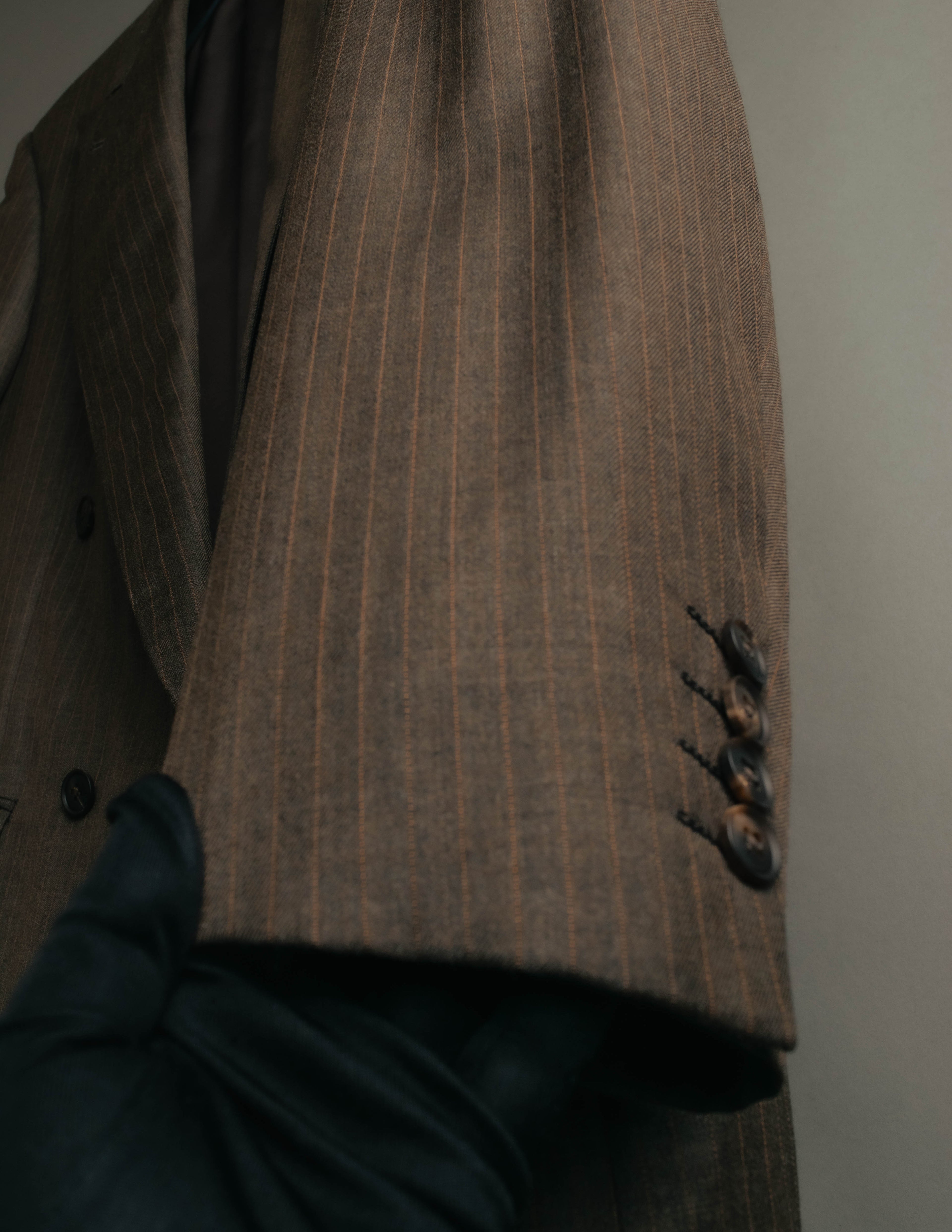 "BURBERRY LONDON" 00's-10's Classic striped double-breasted wool suit