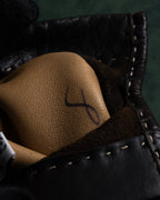 "LOEWE" Logo engraved combination leather gloves