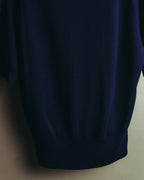 "JOHN SMEDLEY" 90's-00's Fine gauge short sleeve wool knit sweater
