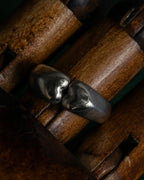 "Vintage bulging organic design silver 925 ring"