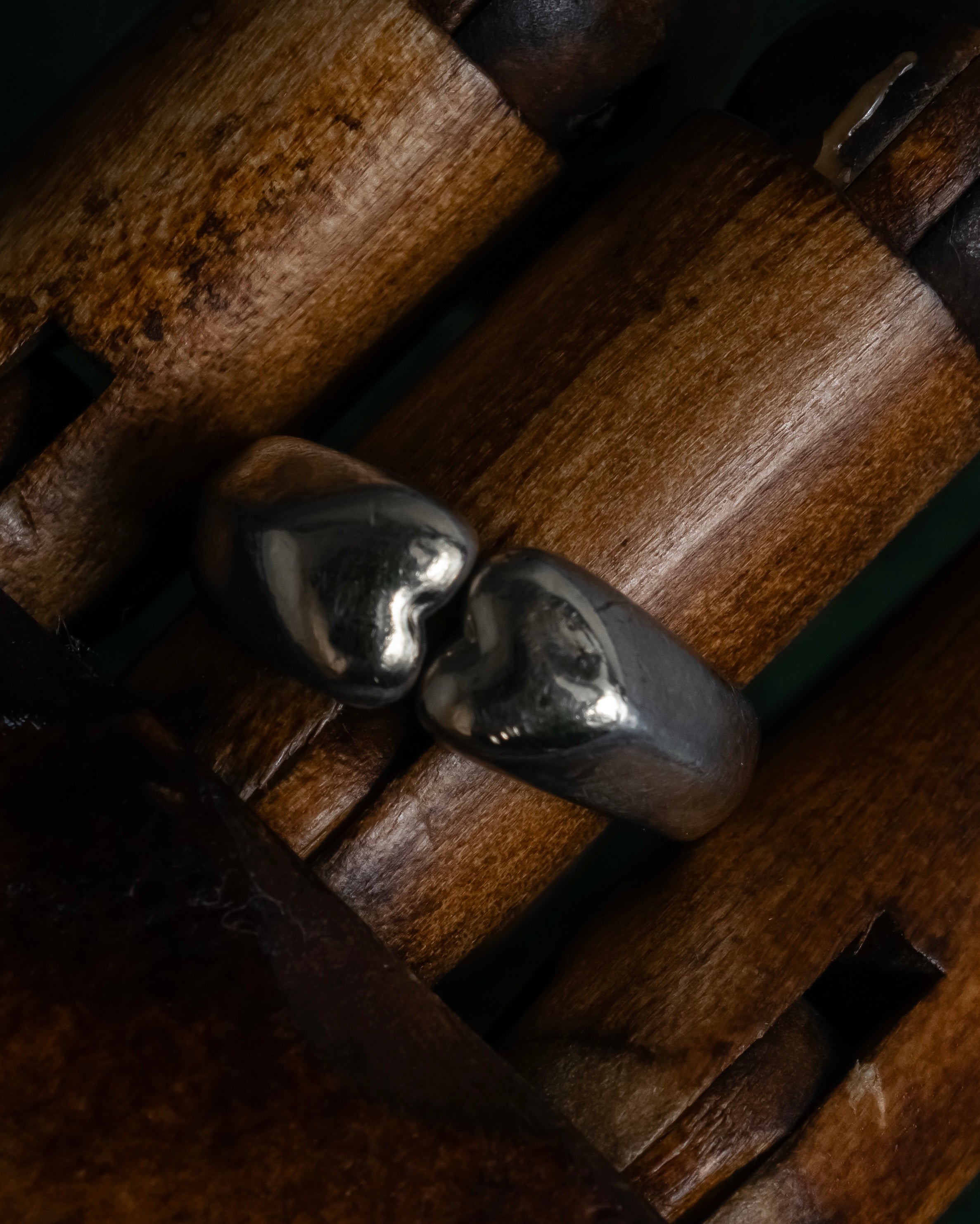 "Vintage bulging organic design silver 925 ring"