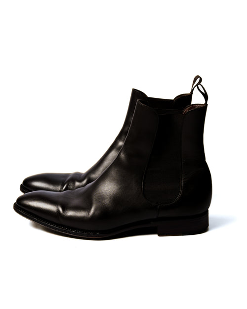 CARMINA Shoemaker/ Beautiful Box-Calf Leather Chelsea Boots Dark Brown