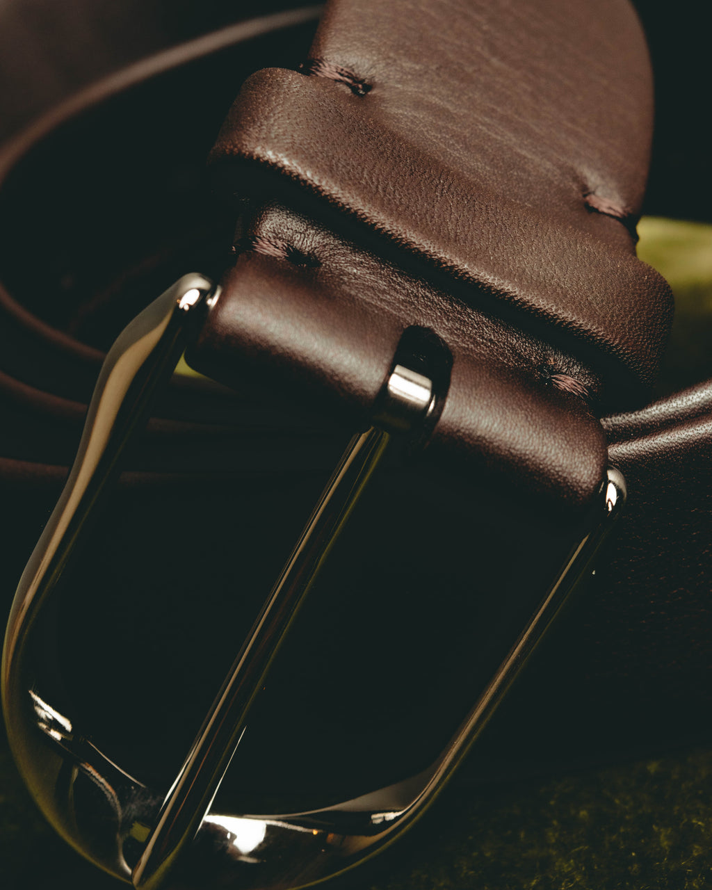 "Ermenegildo Zegna" Classic stitched leather belt