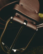"Ermenegildo Zegna" Classic stitched leather belt