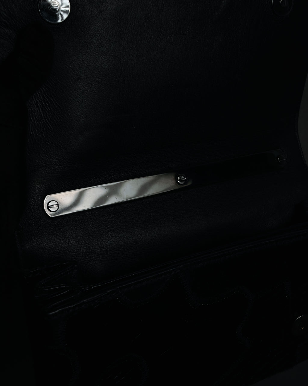 –SPECIAL– "VALENTINO GARAVANI" 2010’s Noir rockstud exotic patchwork chain bag