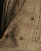 “Christian Dior MONSIEUR” 80’s-90’s Silk blend checked double breasted blazer