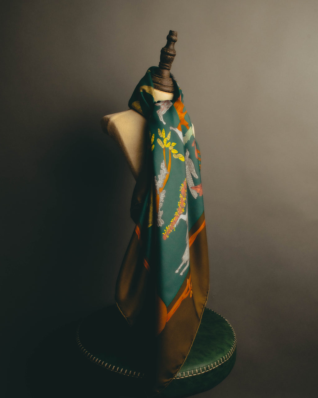 "Hermès" 90's Playful alphabet silk scarf