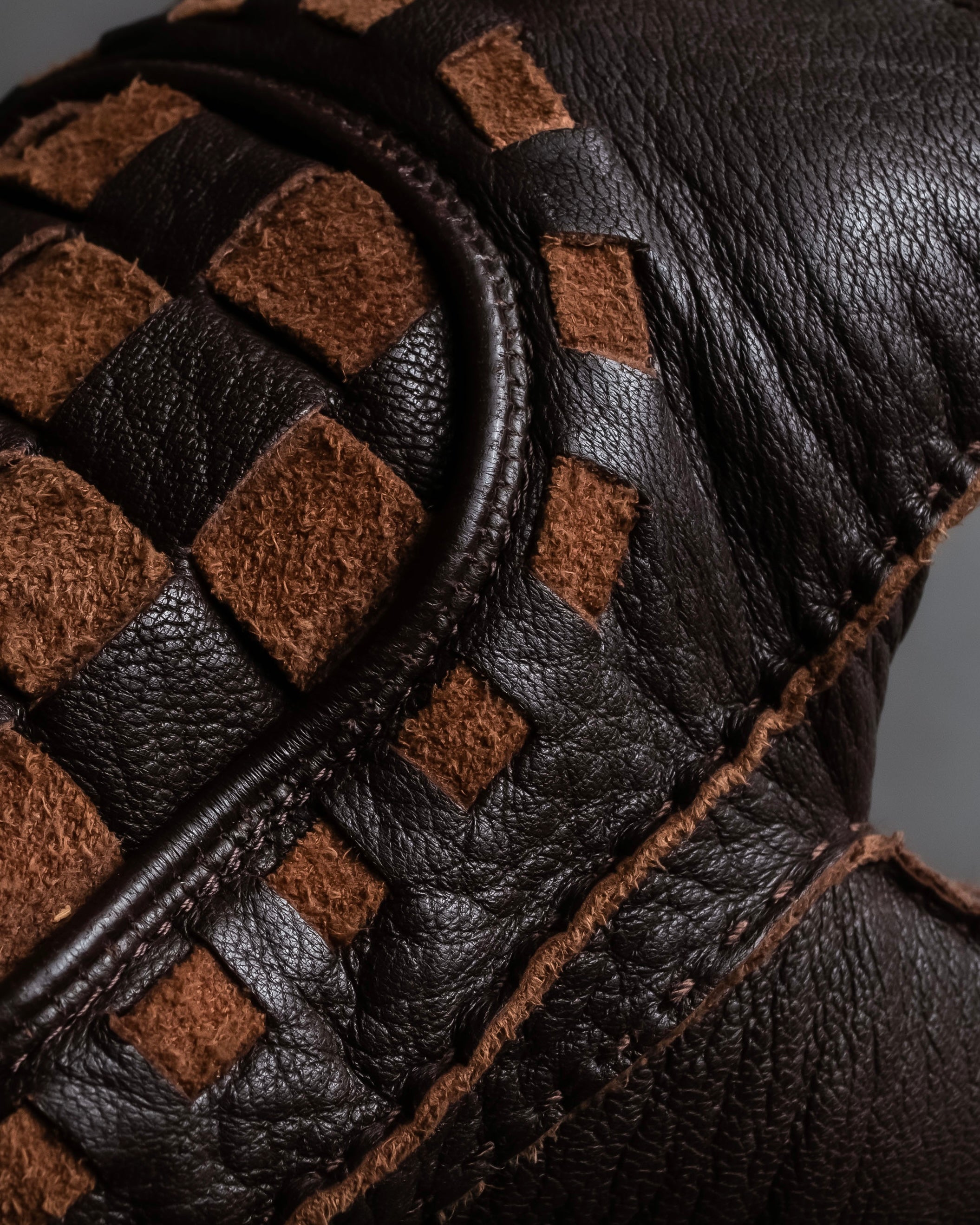 "Vivienne Westwood" Orb design checker panel pattern leather gloves