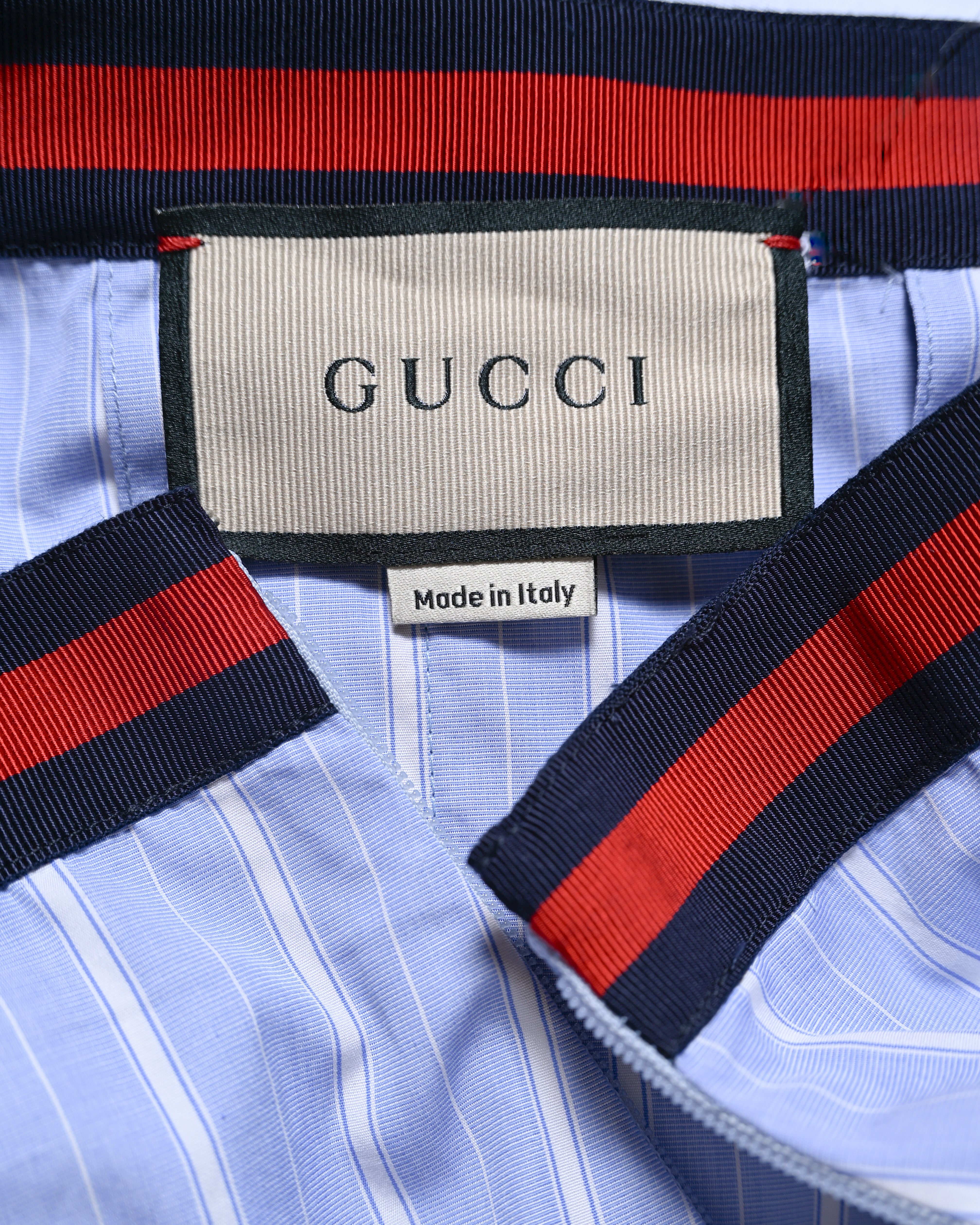 GUCCI/ 2022 Web Stripe Waist Pleats Skirt Blue – MOOD