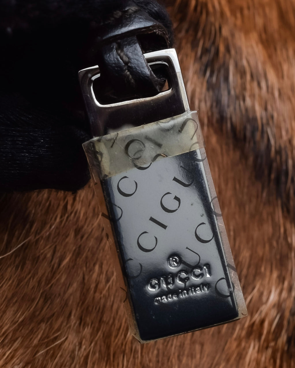 "GUCCI"「1947」 pony leather combination bamboo hand bag