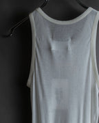 "MAISON MARGIELA" Stitch design net sheer tank top