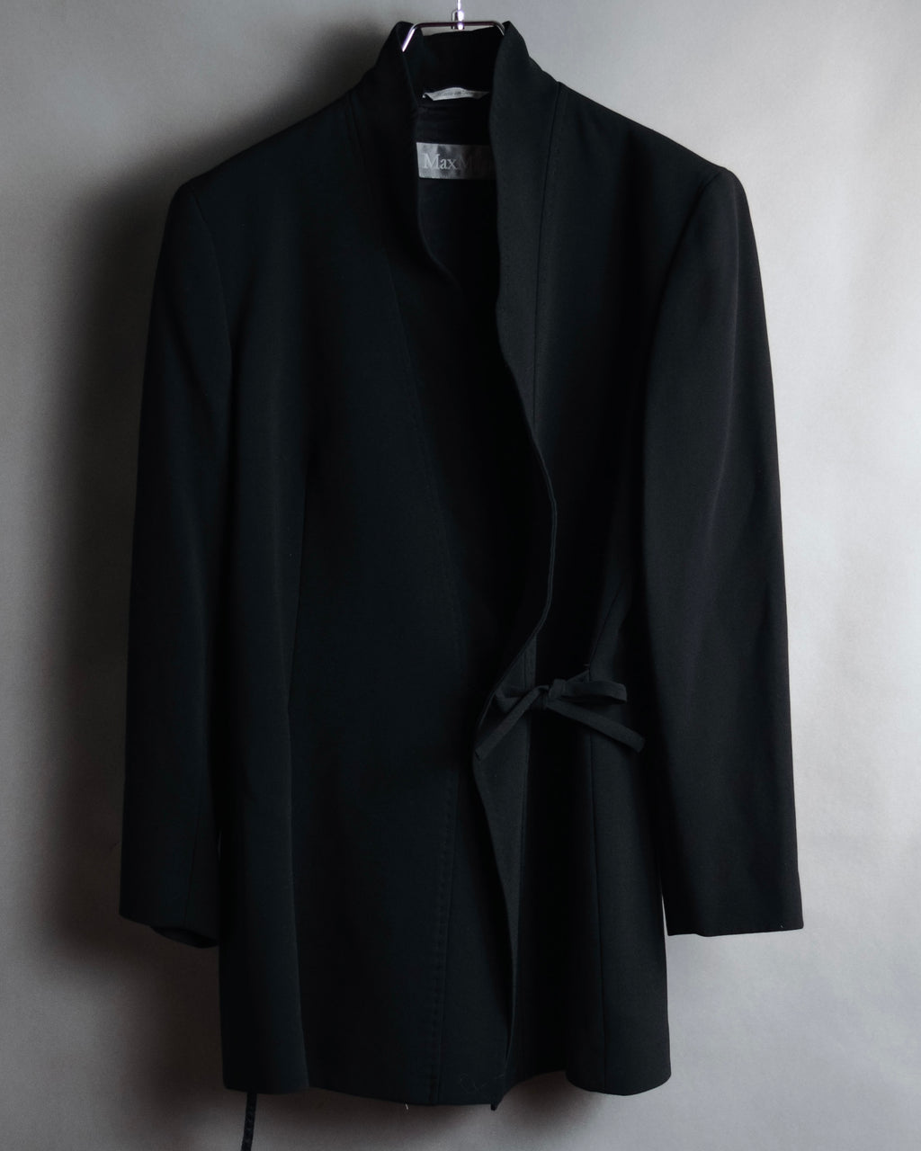 "Max Mara" 00’s Minimalist wrap-front structured jacket