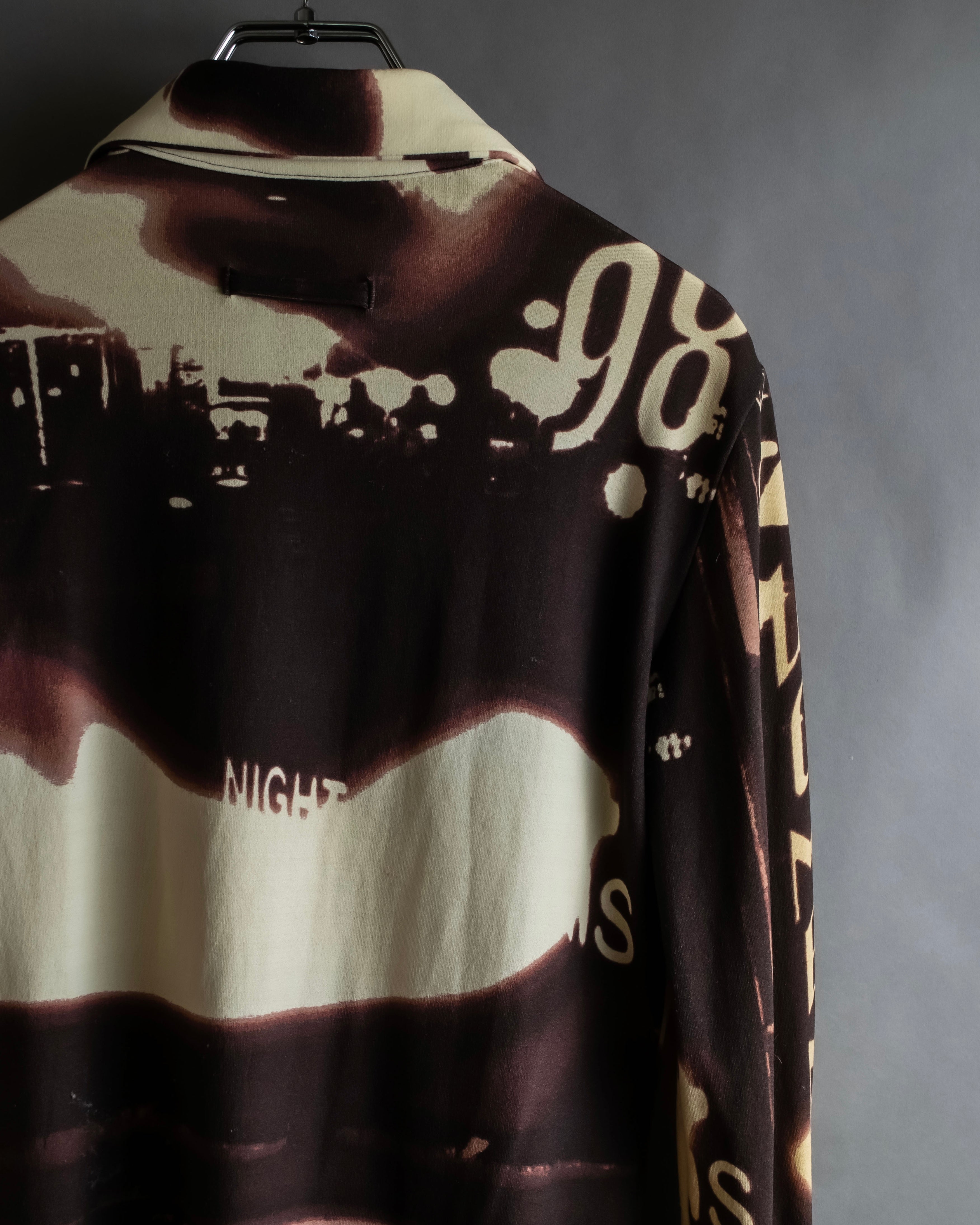 "JEAN PAUL GAULTIER" City night view graphic shirt