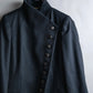 "GUCCI" Asymmetrical front detail high neck coat