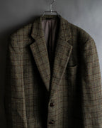 "BURBERRYS" Elbow patch design gun club check tweed jacket