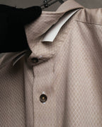 "CELINE" 80's-00's Classic diamond check long sleeve dress shirt