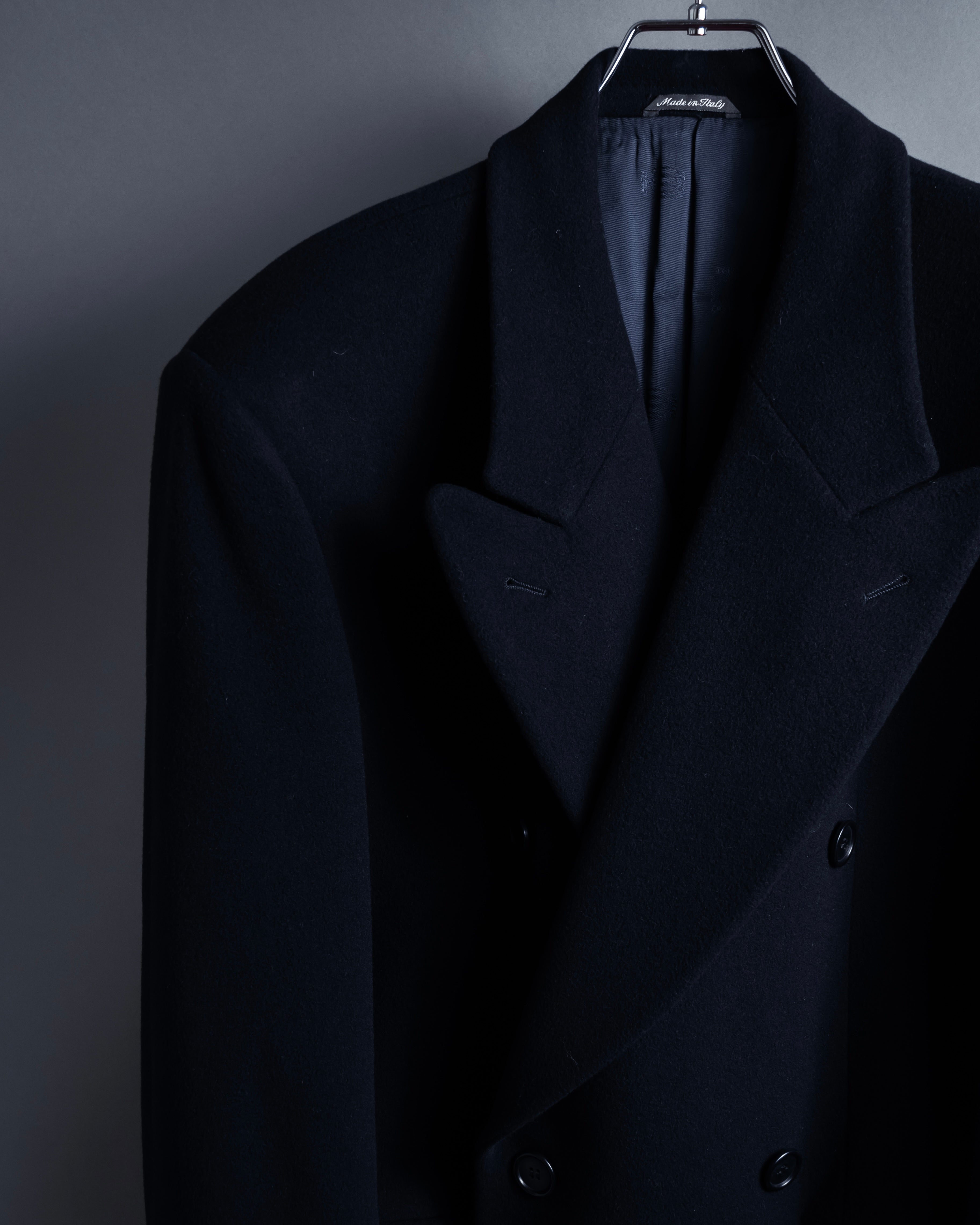 "STUDIO 0001 BY FERRE" Structured silhouette super long chester coat