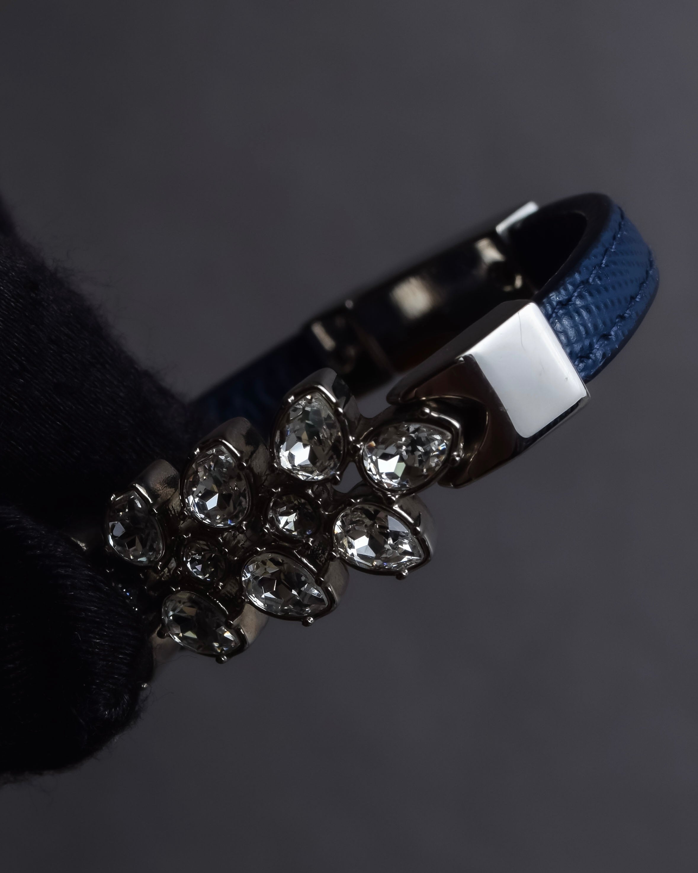 "PRADA" Petal motif crystal bracelet