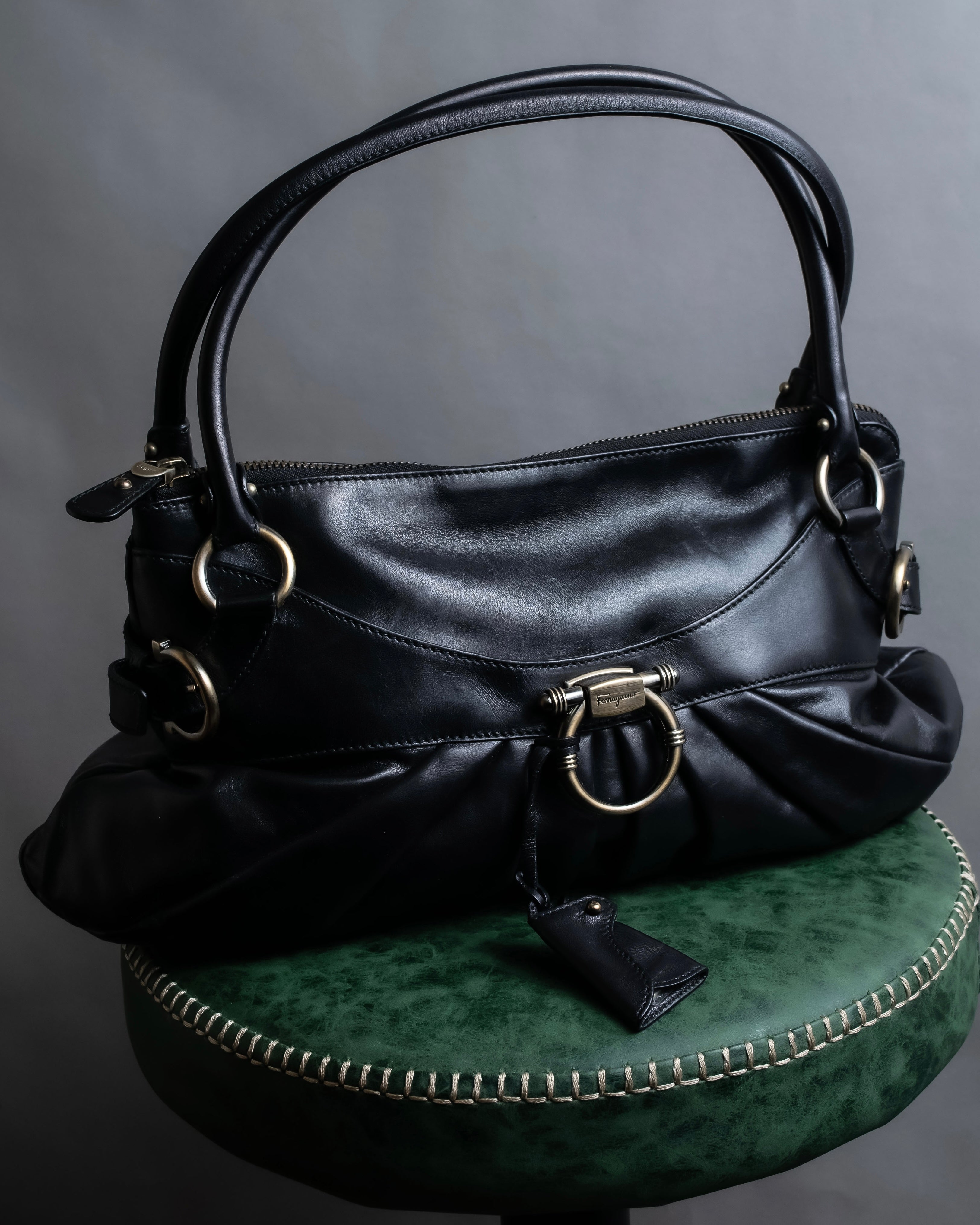 "Salvatore Ferragamo" Gancini motif leather one-handle bag